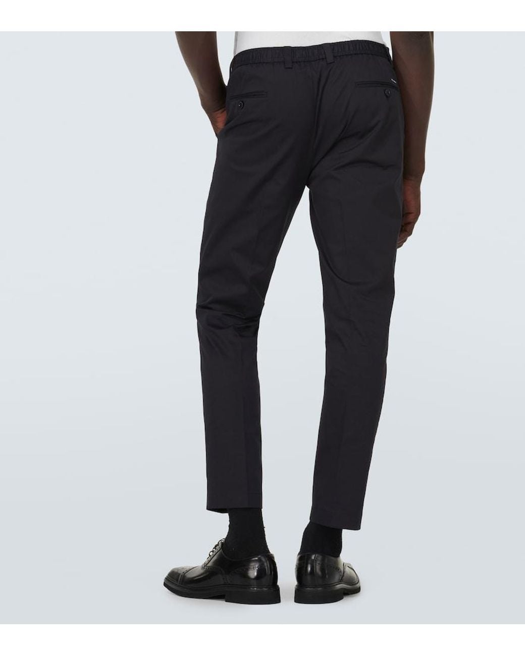 Dolce & Gabbana Blue Cotton-Blend Suit Pants for men