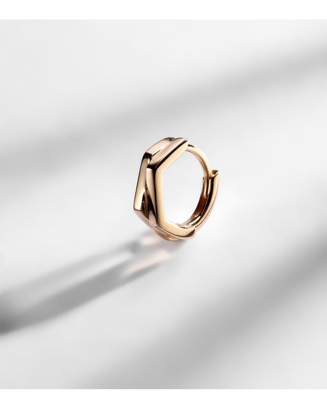 Repossi White Antifer 18Kt Rose Hoop Earring
