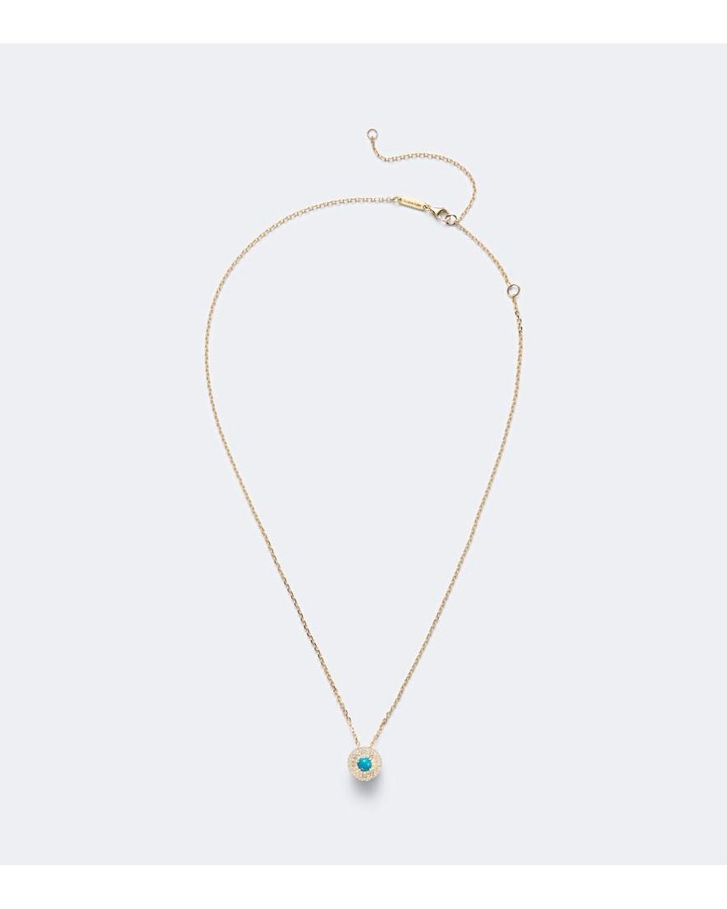 Suzanne Kalan Blue Evil Eye 18Kt Pendant Necklace With Diamonds And