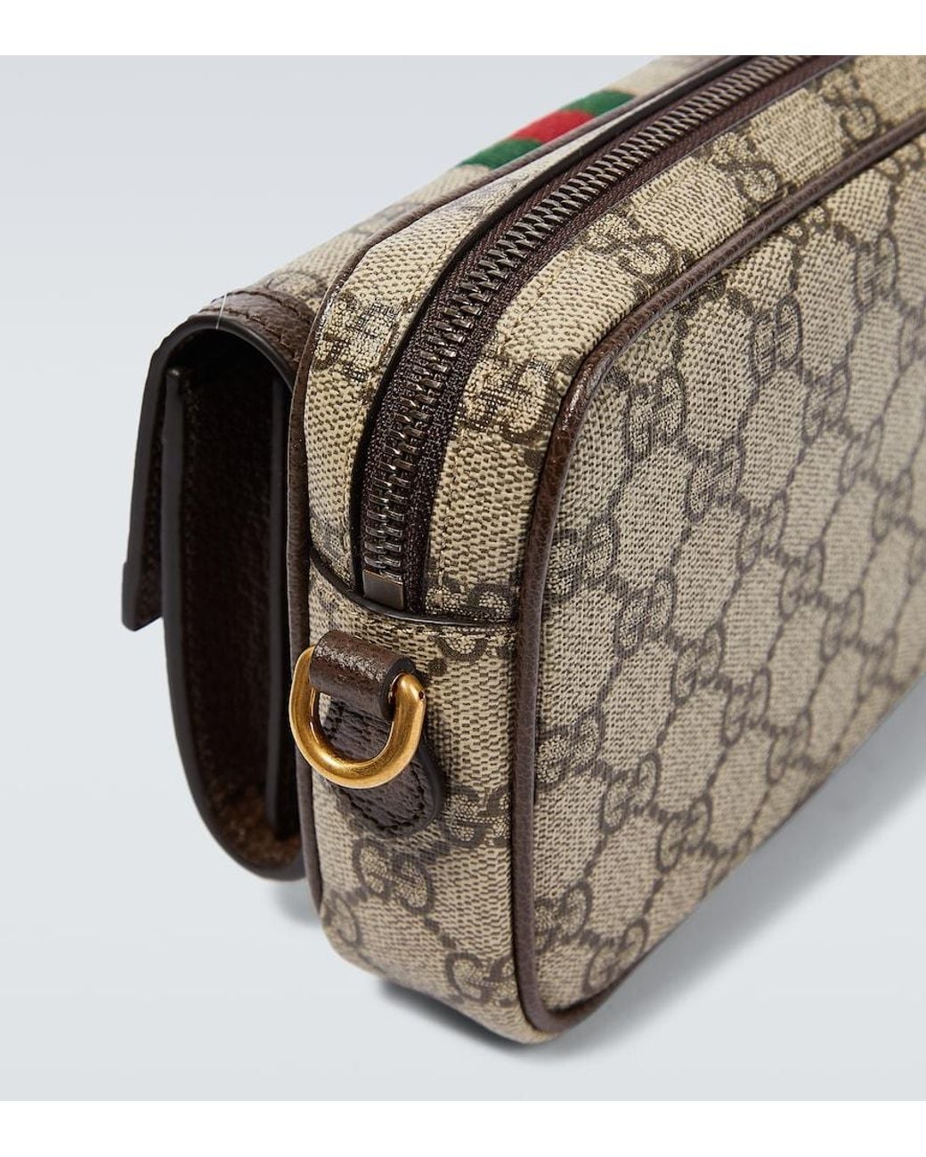 Gucci Brown Ophidia Mini Gg Supreme Canvas Bag