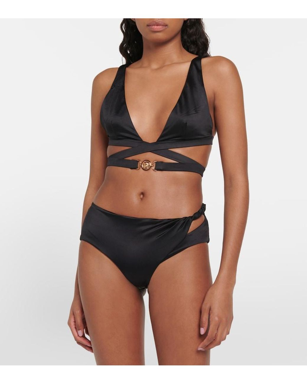 Versace Black Bikini Bottoms