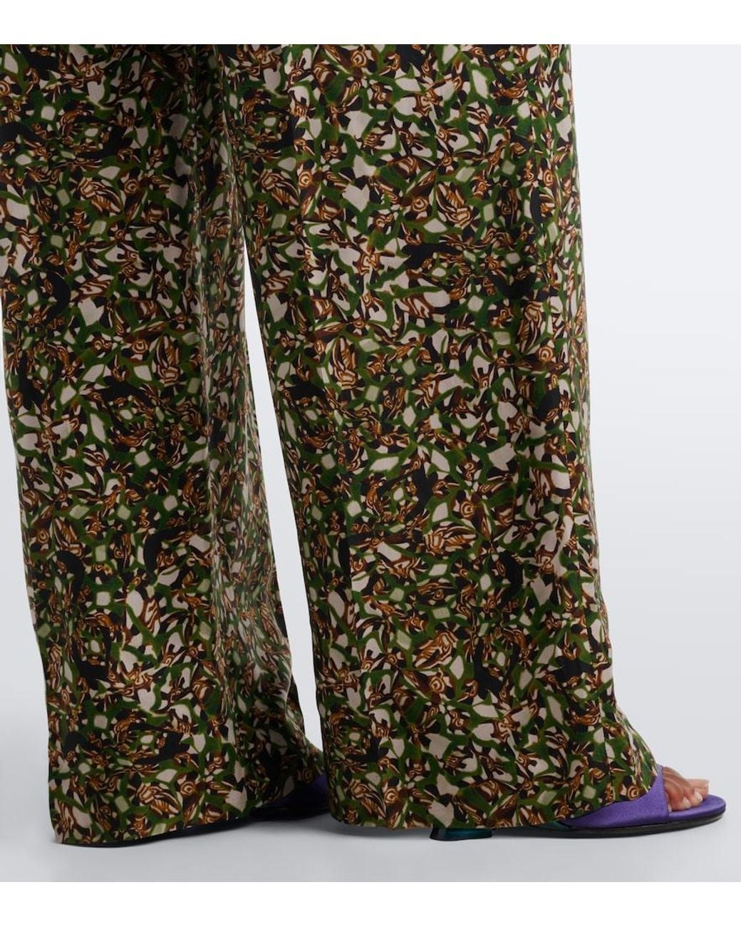 Dries Van Noten Multicolor Printed Wide-Leg Pants