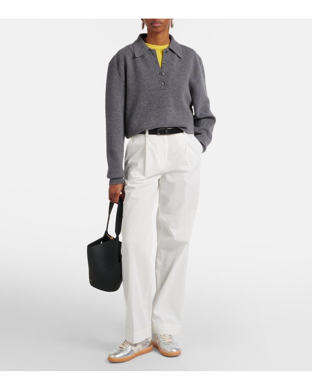 Hogan White Cool Metallic Leather Sneakers
