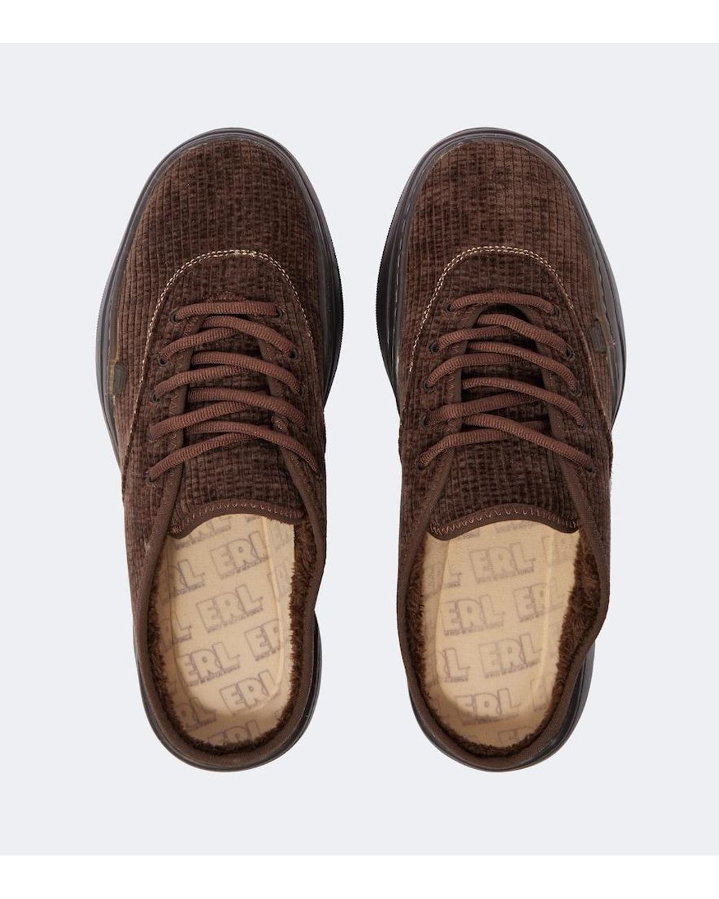 ERL Brown Camino Corduroy Mules for men