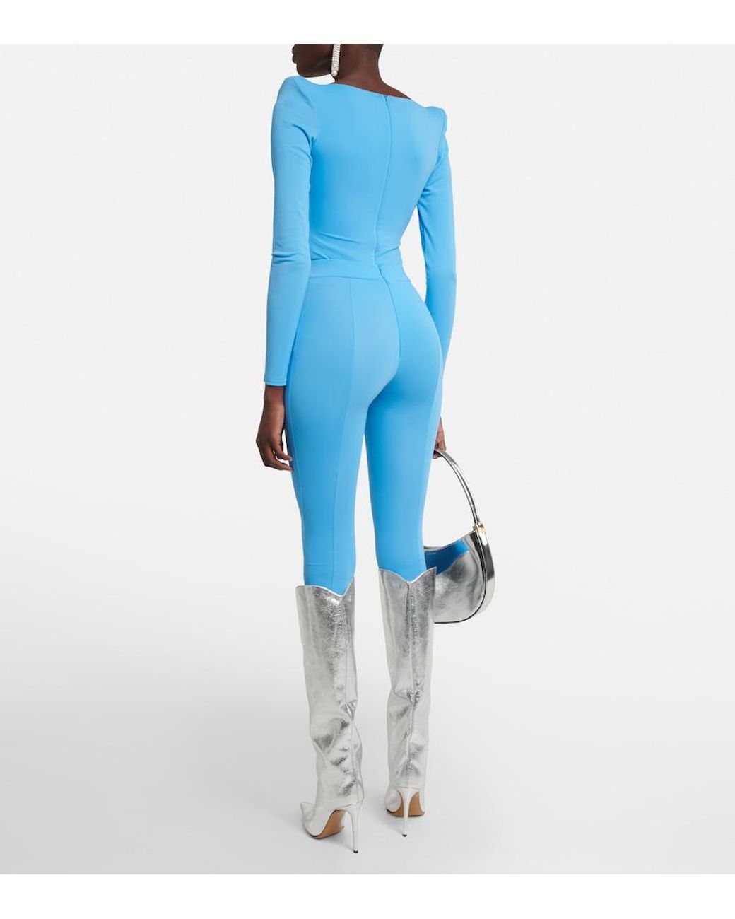 Alex Perry Blue Leighton High-Rise Leggings