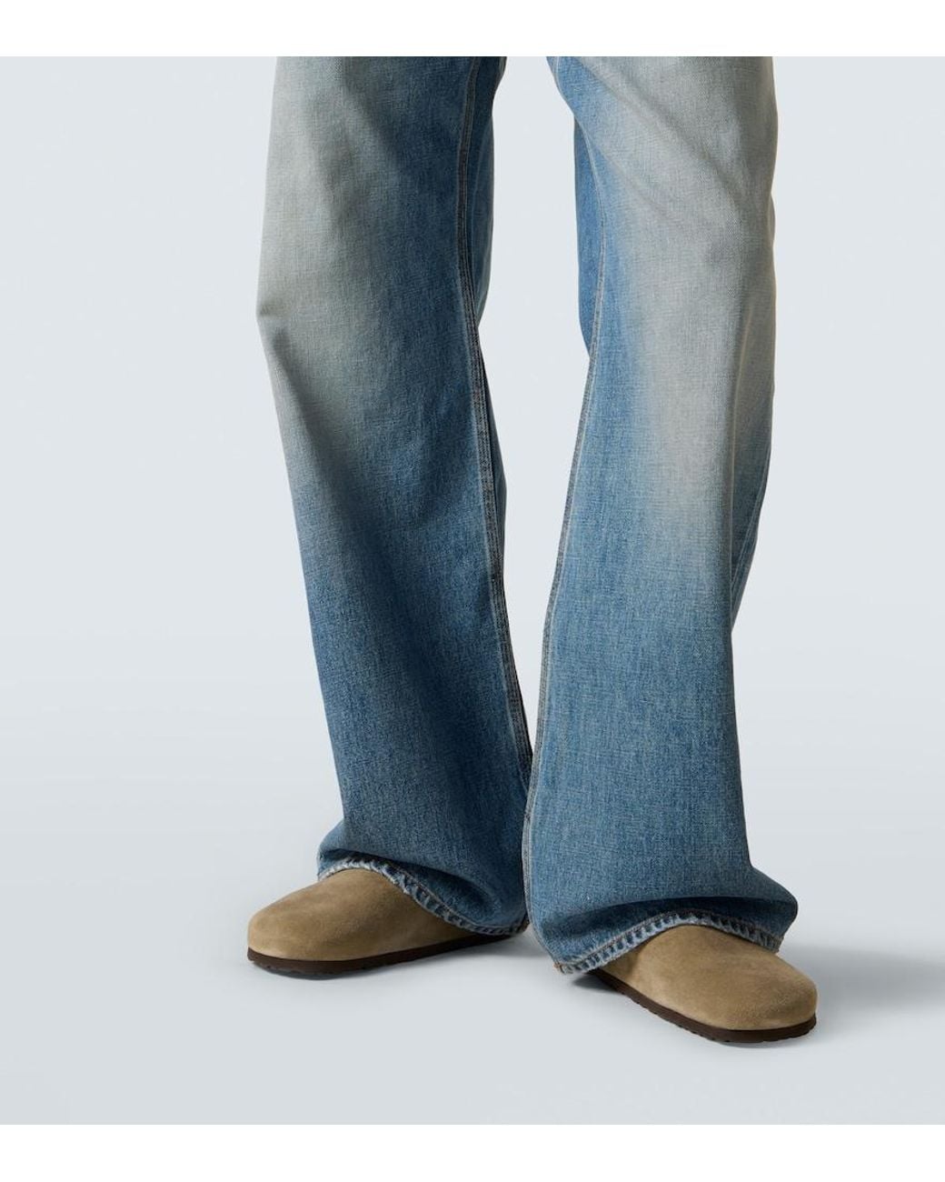 ERL Blue Mid-Rise Straight Jeans for men