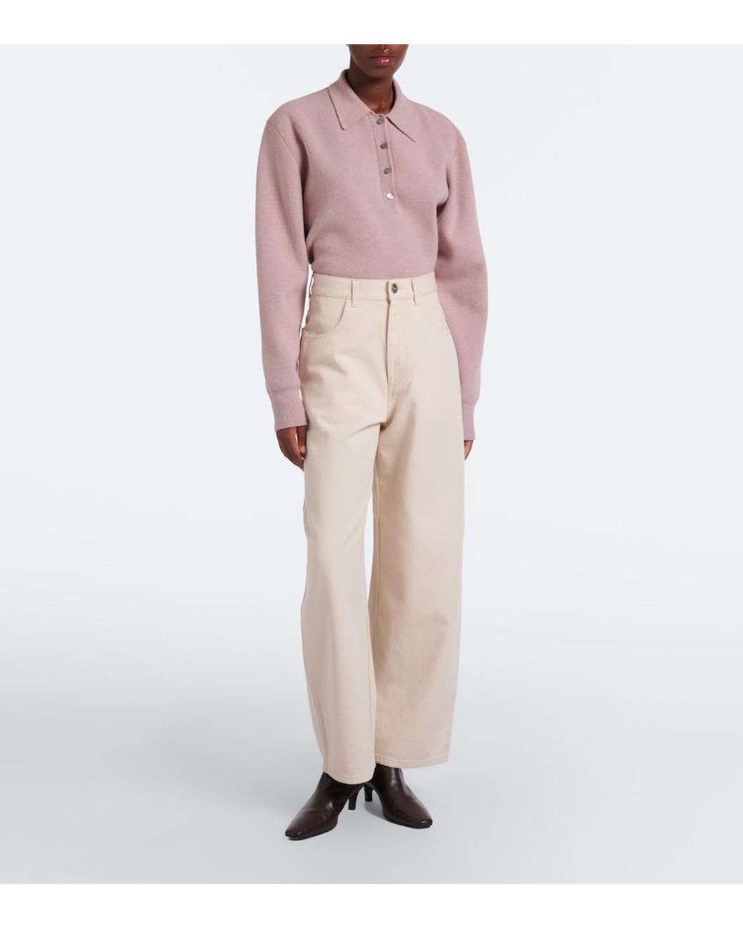 Jeans Barrel Berber Rohe de color Natural