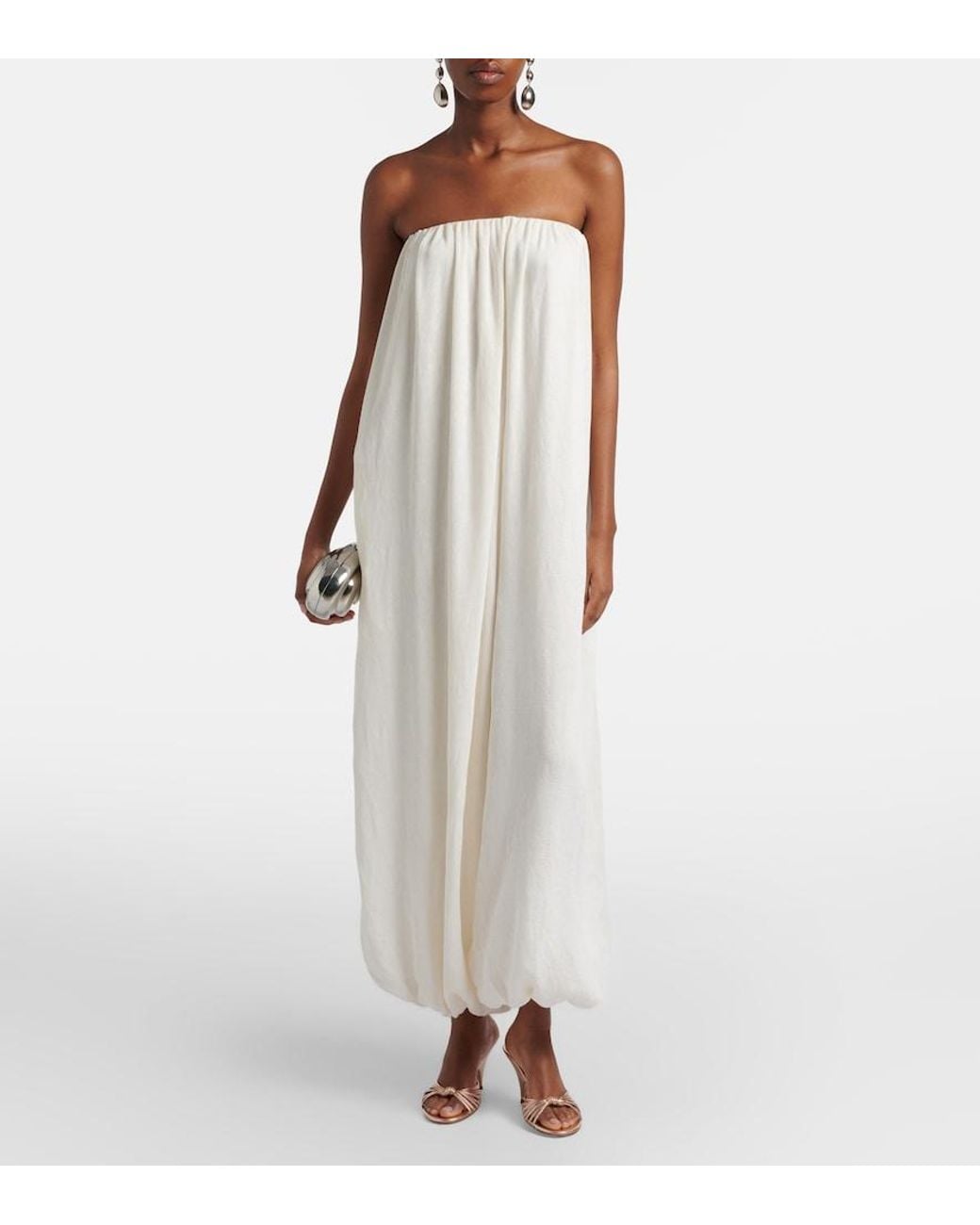 Adriana Degreas White Balloon Jumpsuit