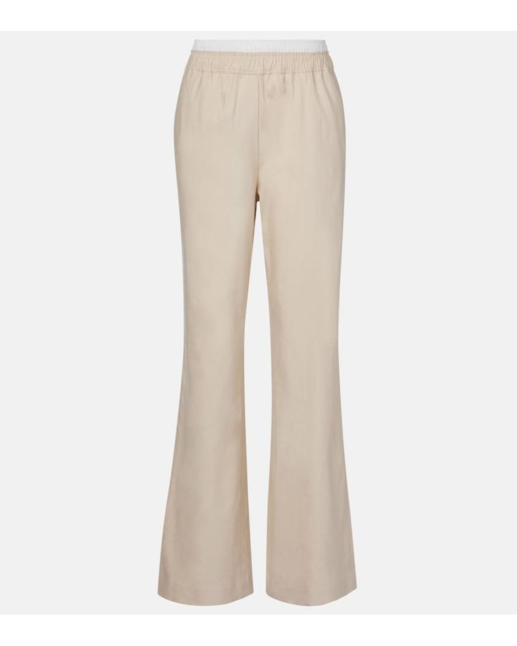 Jonathan Simkhai Natural Bristol Linen-Blend Wide-Leg Pants