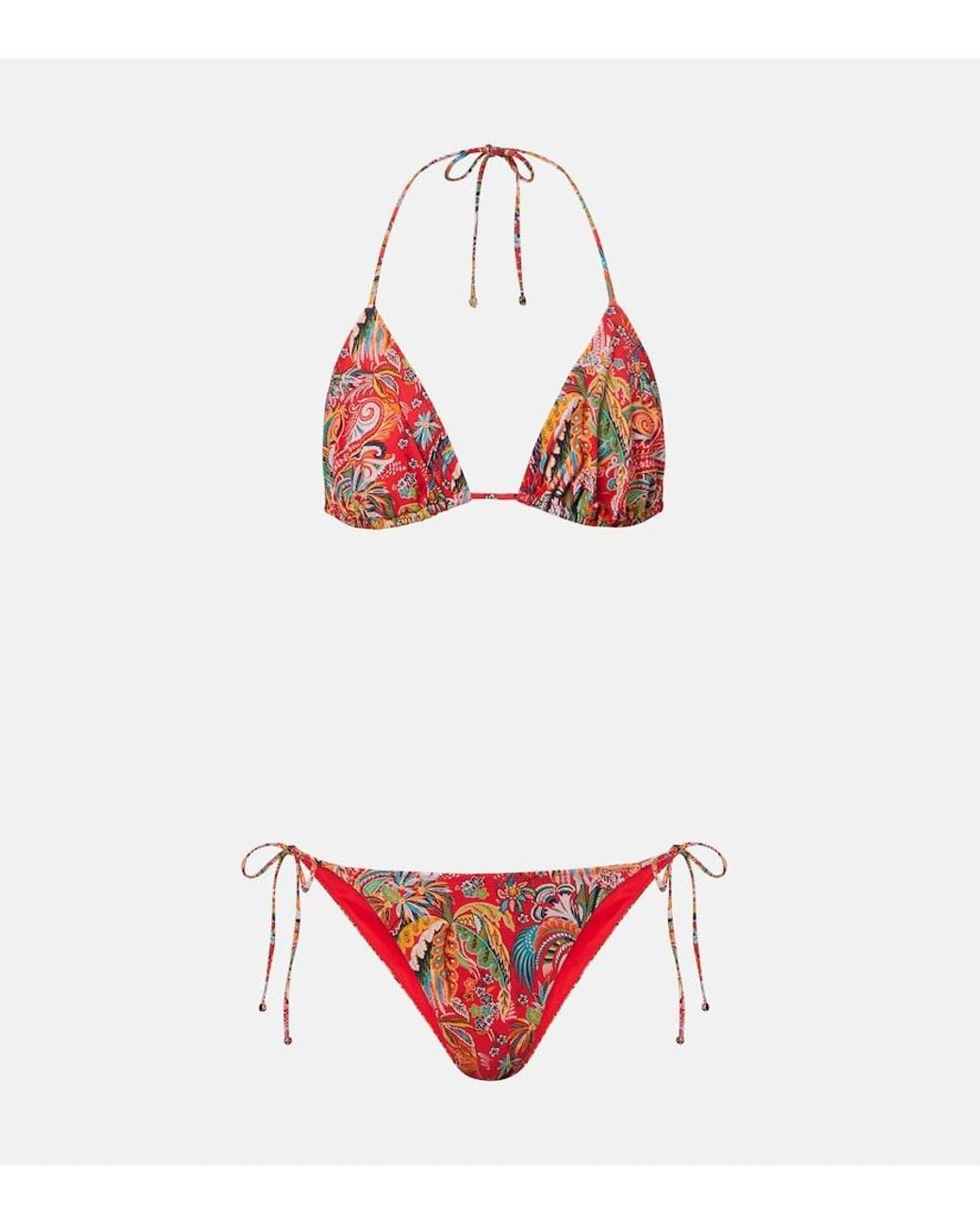 Etro Red Paisley Bikini