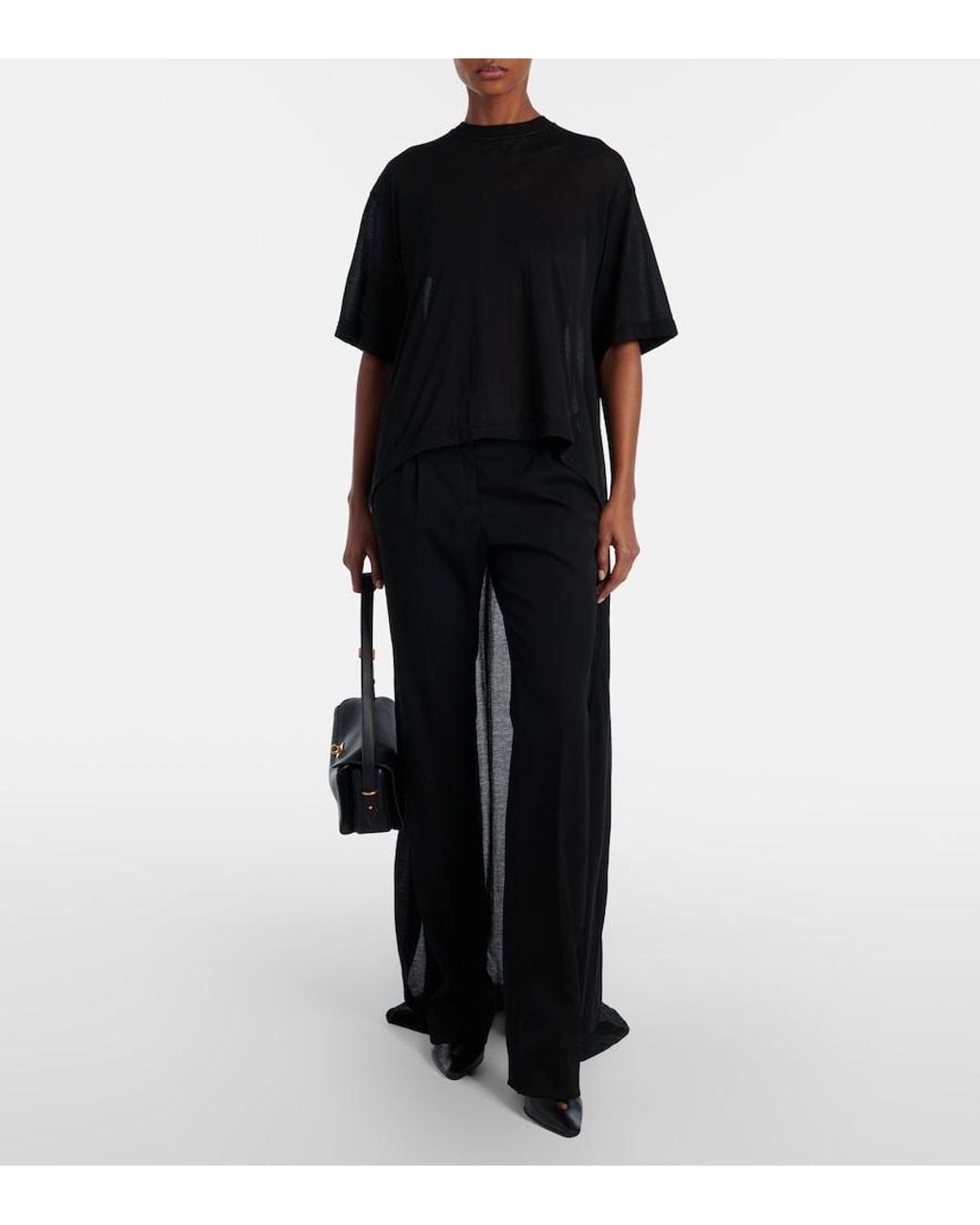 Balenciaga Black T-Shirt Aus Baumwoll-Jersey