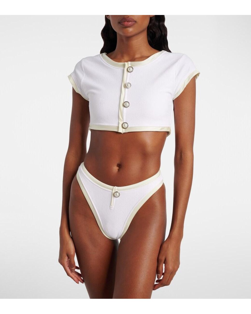 SAME White Grace Bikini Bottoms