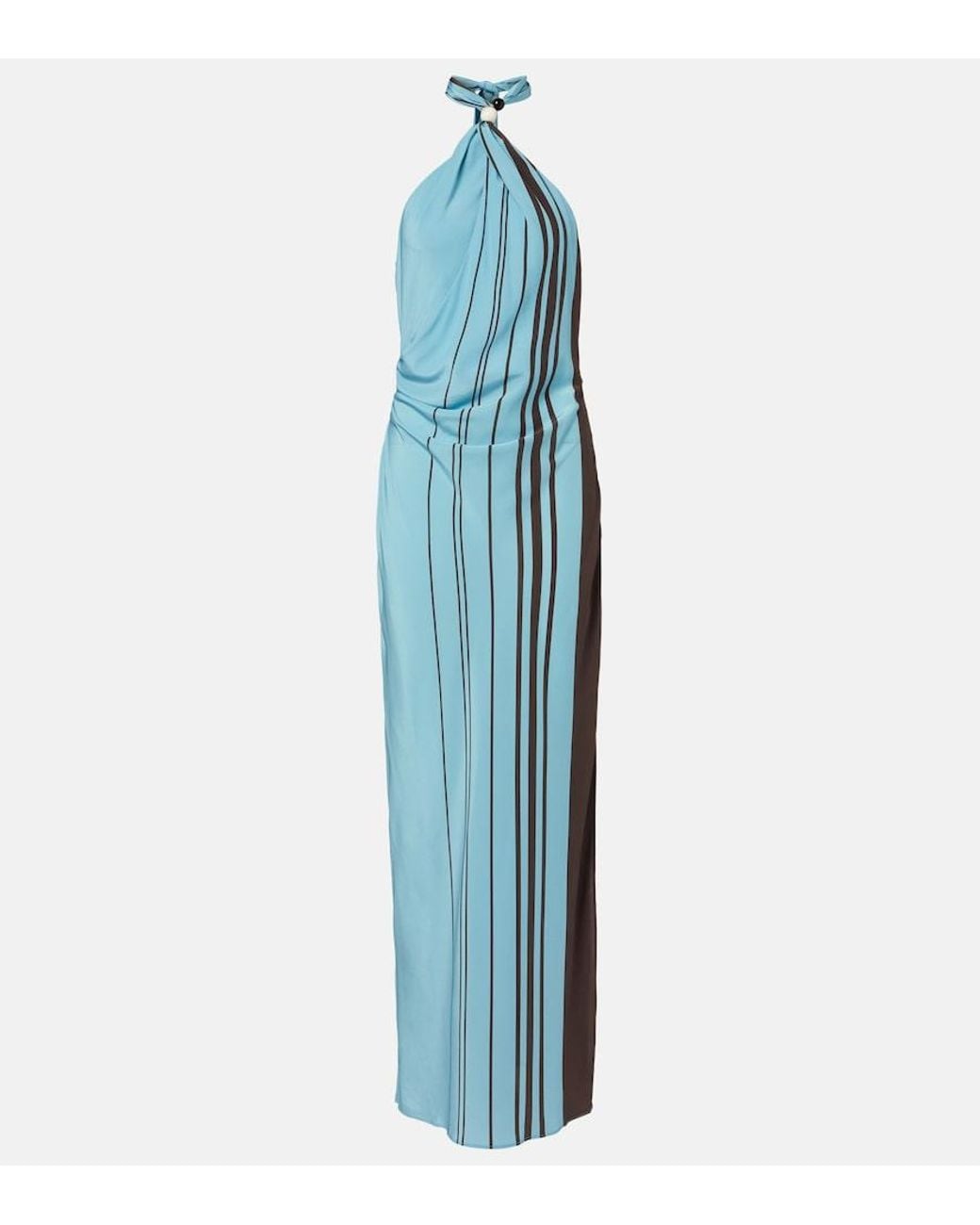 Sir Blue Rioja Striped Silk Crepe Maxi Dress