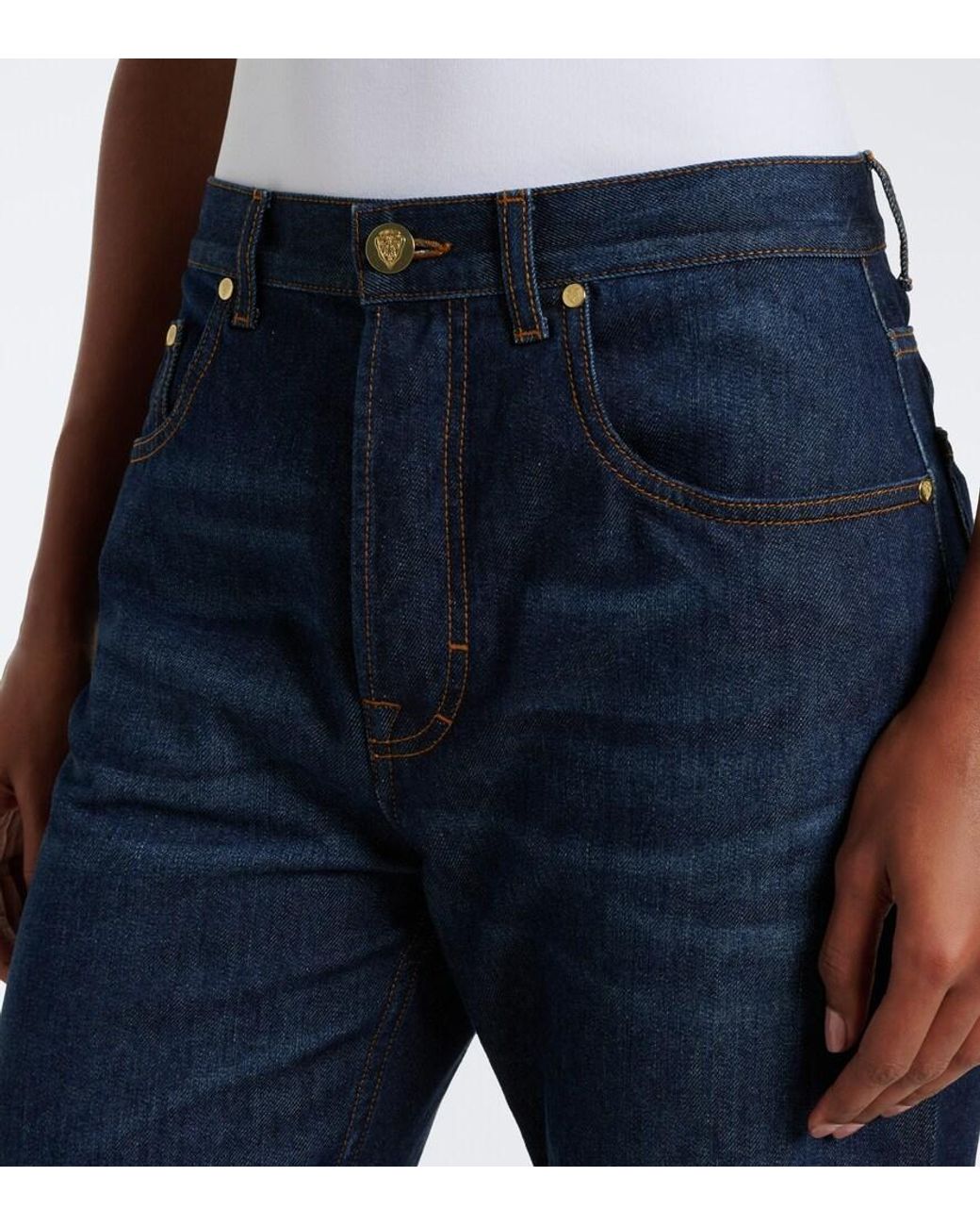 Jeans Regular Interlocking G di Gucci in Blue