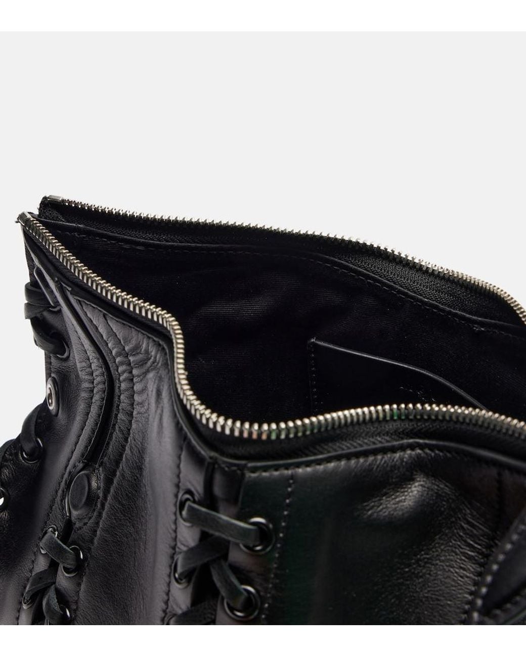 McQueen Black Manta Small Leather Shoulder Bag