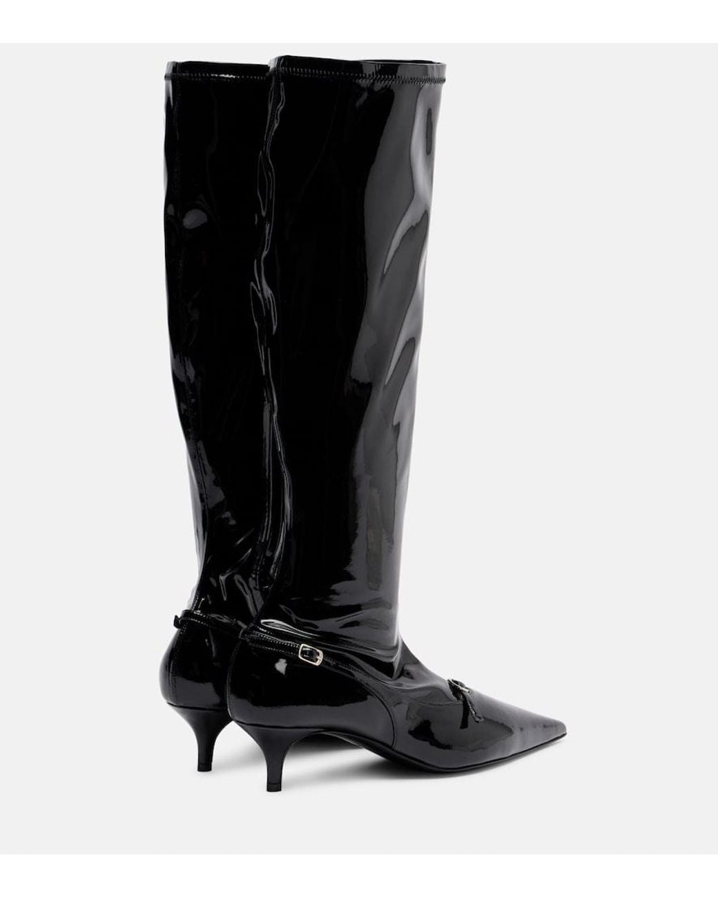 Magda Butrym Black Patent Leather Knee-High Boots