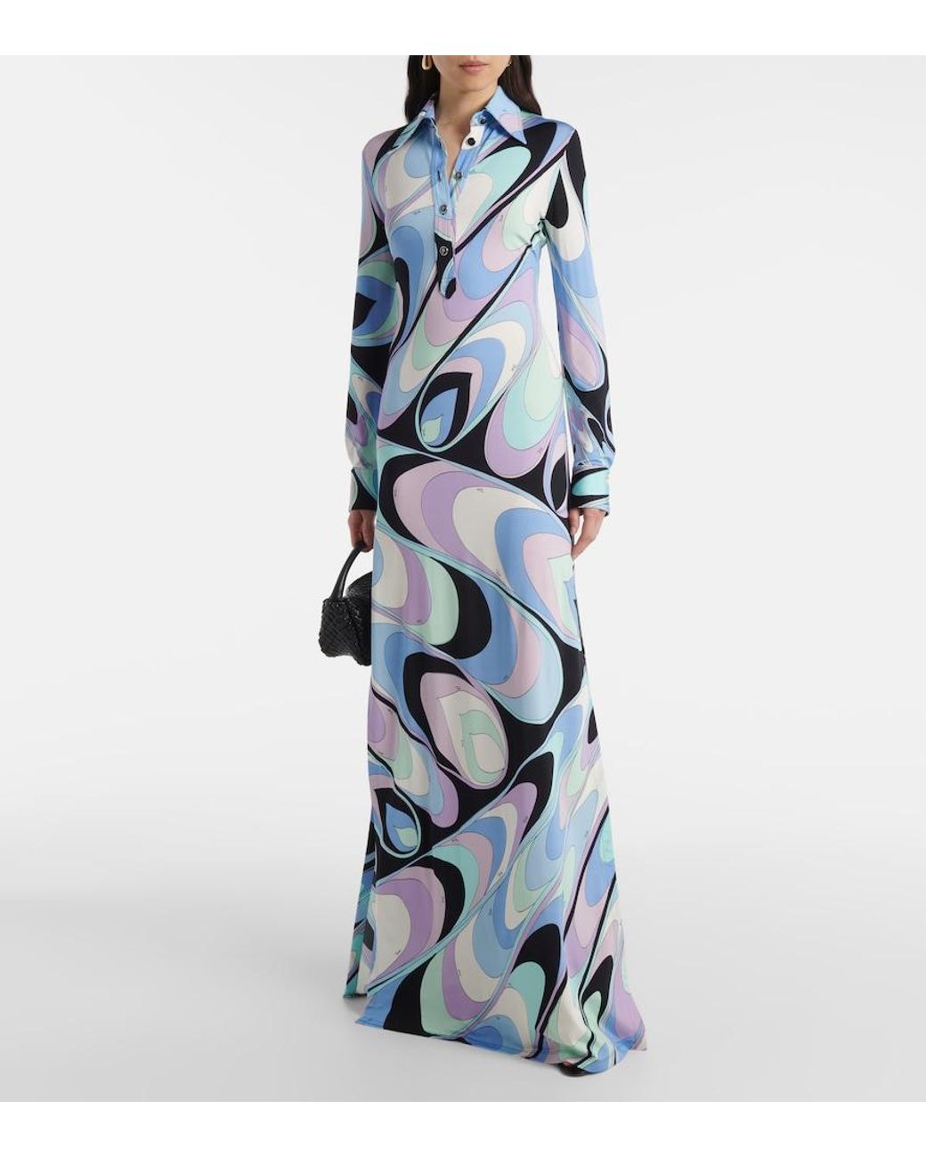 Emilio Pucci Blue Vivara Jersey Maxi Dress