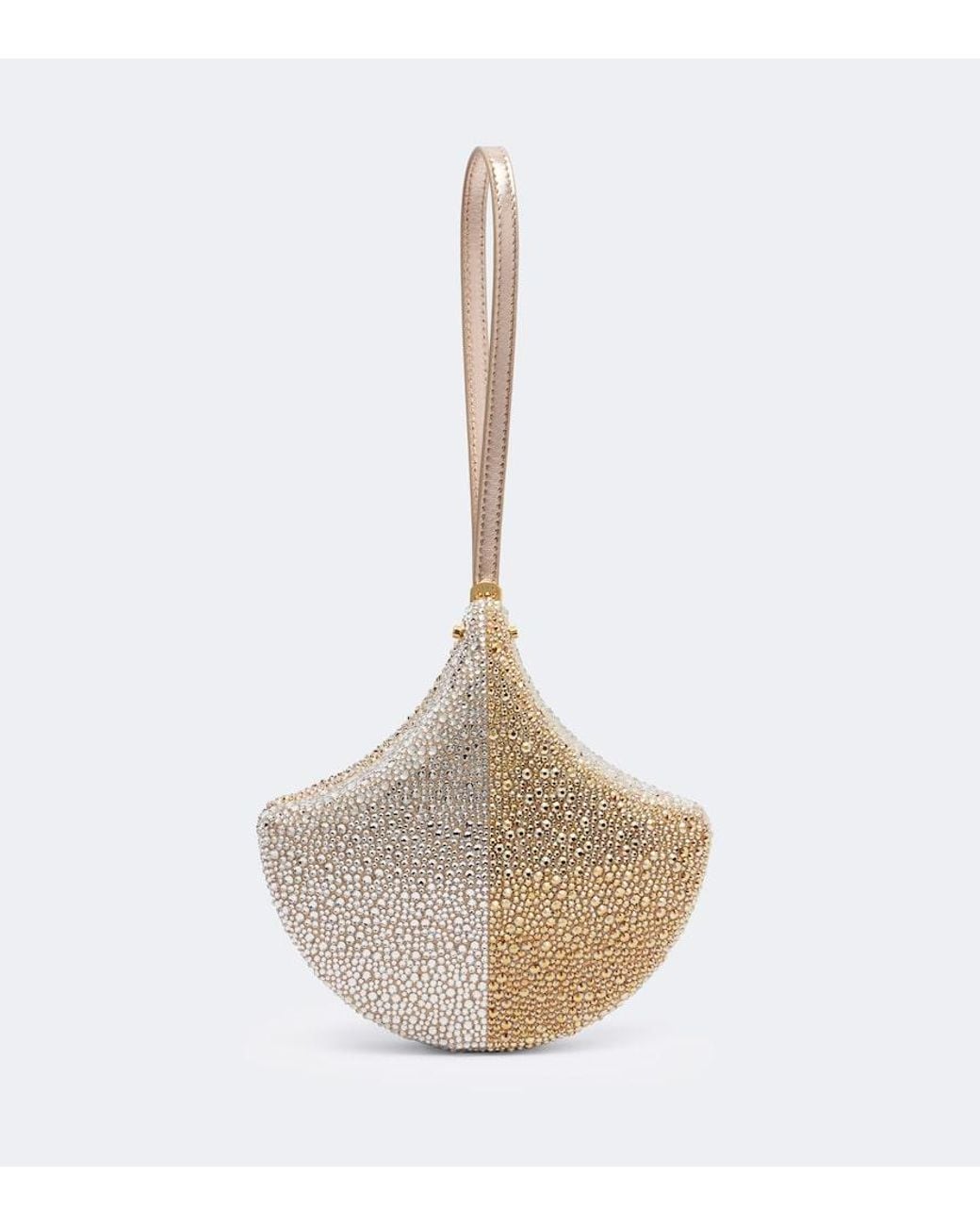 BVLGARI White Ginkgo Embellished Clutch