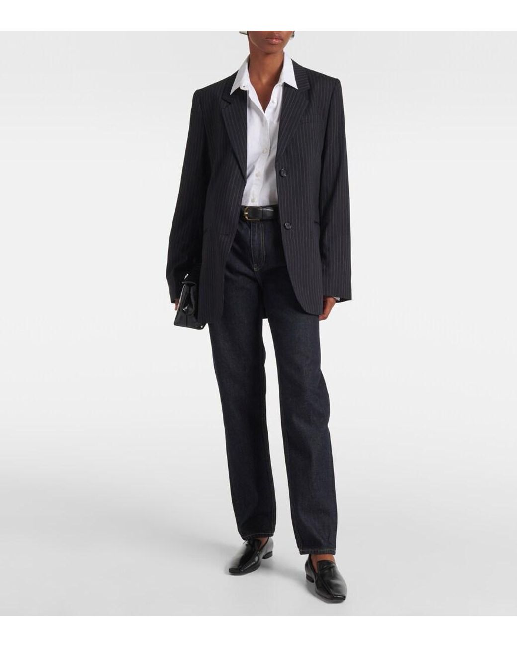 Totême Blue Low-Rise Straight Jeans