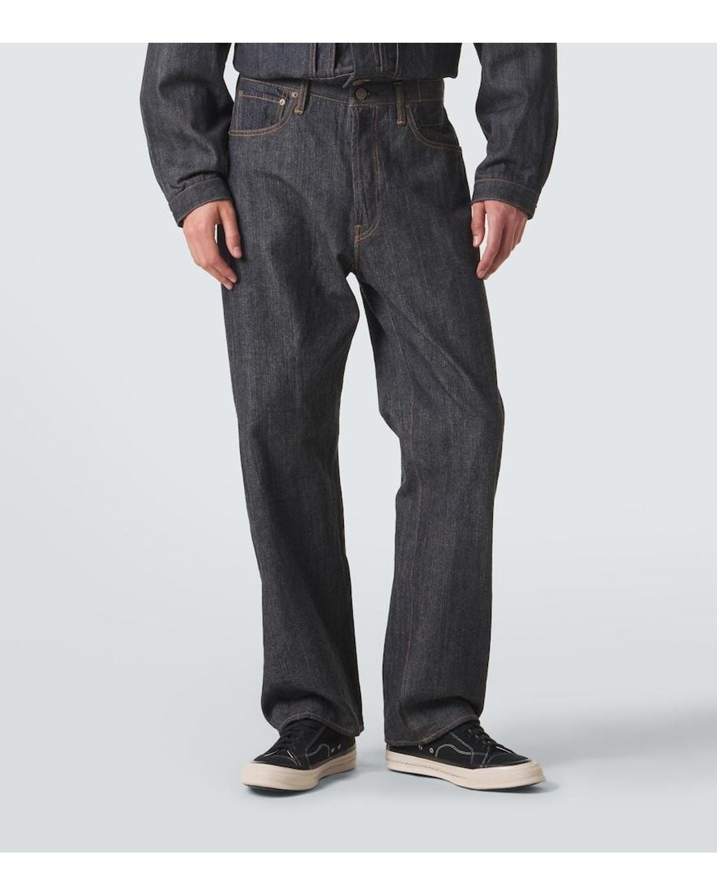 Visvim Gray Social Sculpture Straight Jeans for men