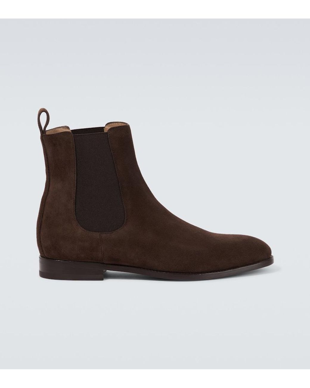 Manolo Blahnik Brown Delsa Suede Chelsea Boot for men