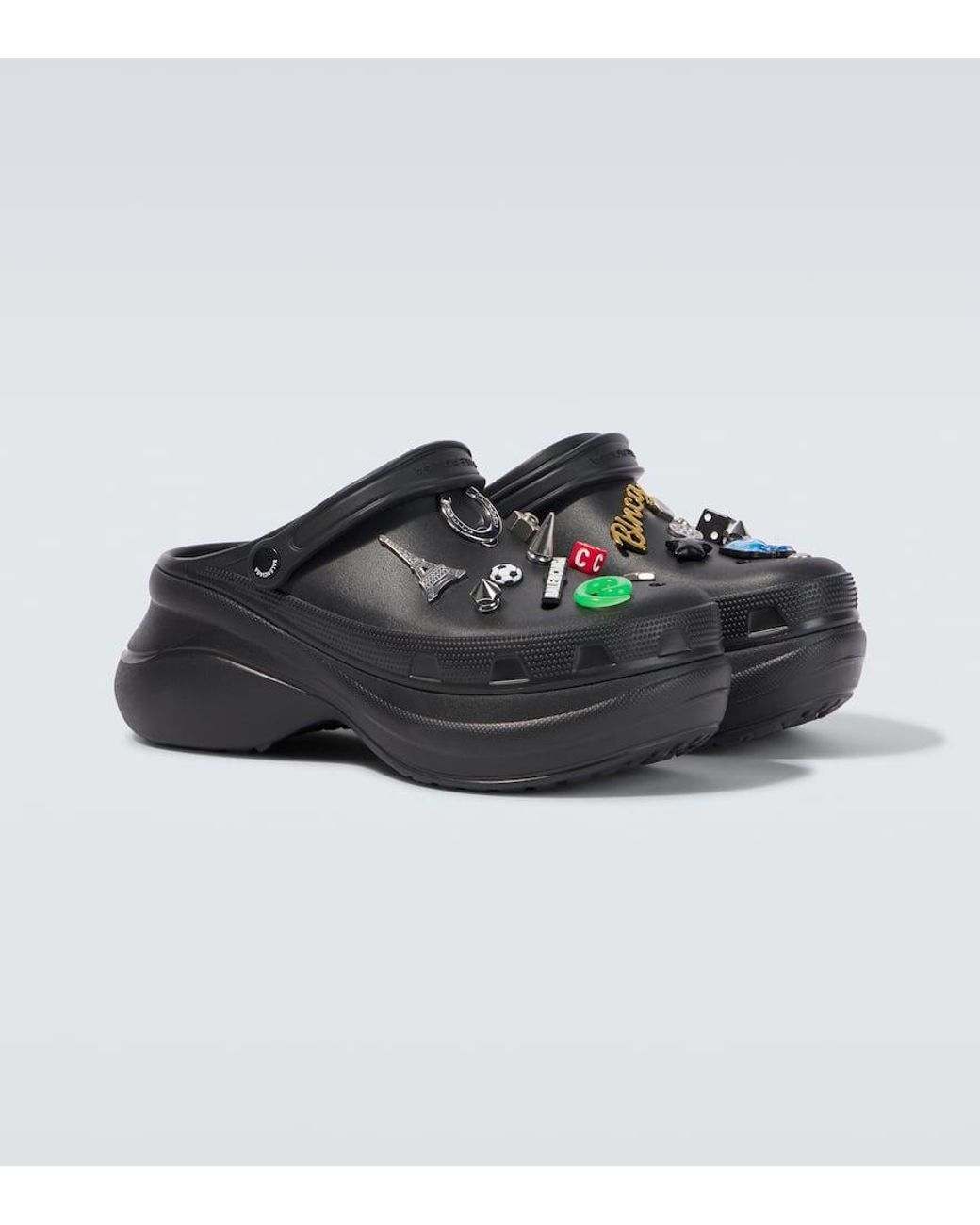 BALENCIAGA Crocs Jibbitz メンズ クロッグ Balenciaga x Crocs Jibbitz Slippers | Black | FARFETCH JO