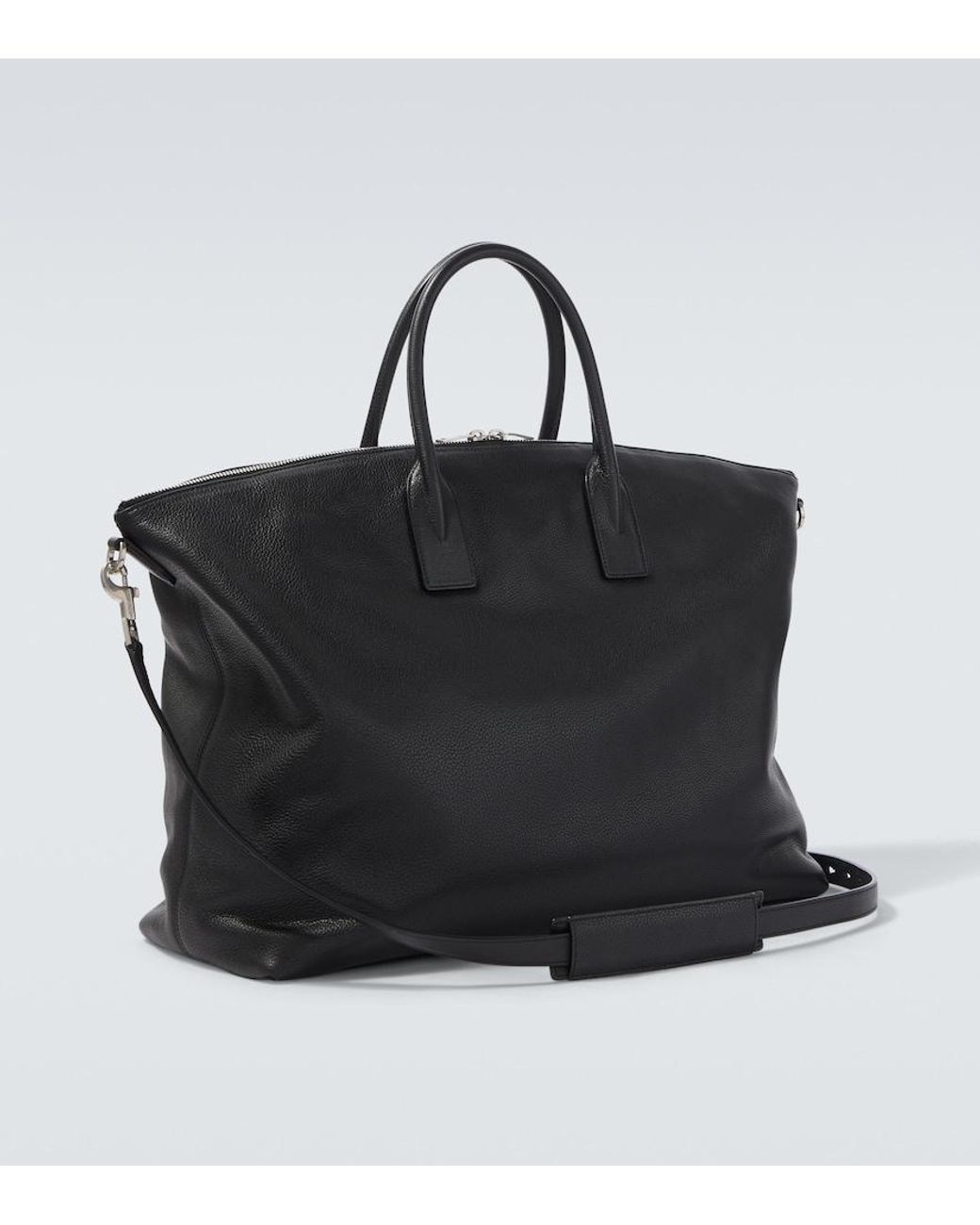 Saint Laurent Black Leather Duffel Bag for men