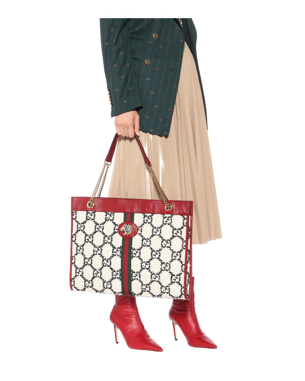 gucci tweed tote