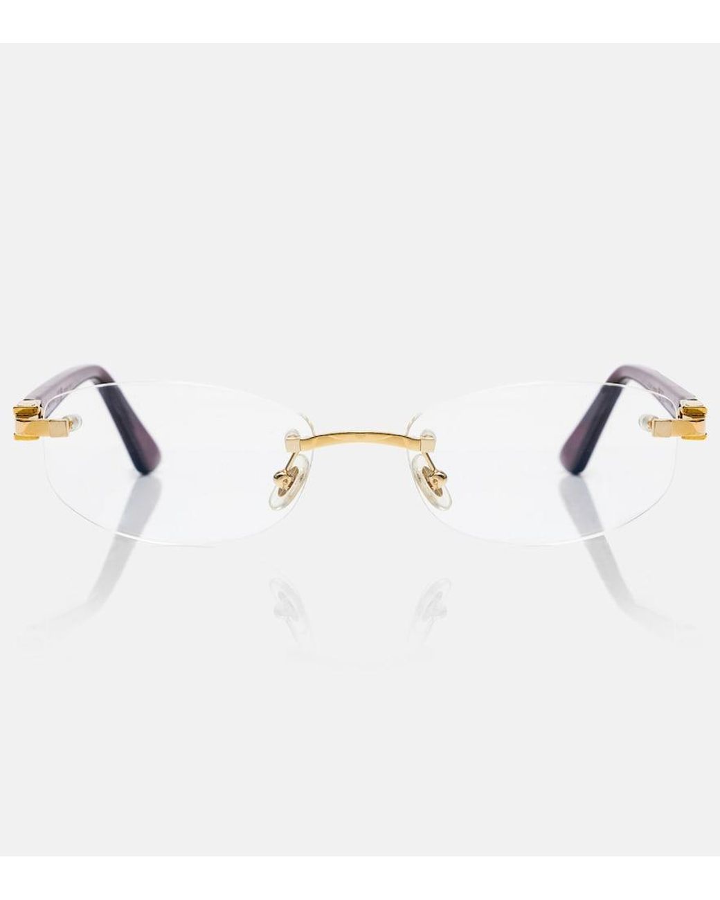 Cartier Metallic Signature C Oval Glasses