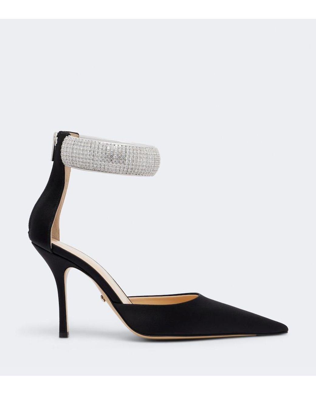 Mach & Mach Metallic She's A Lady Embellished Satin Pumps
