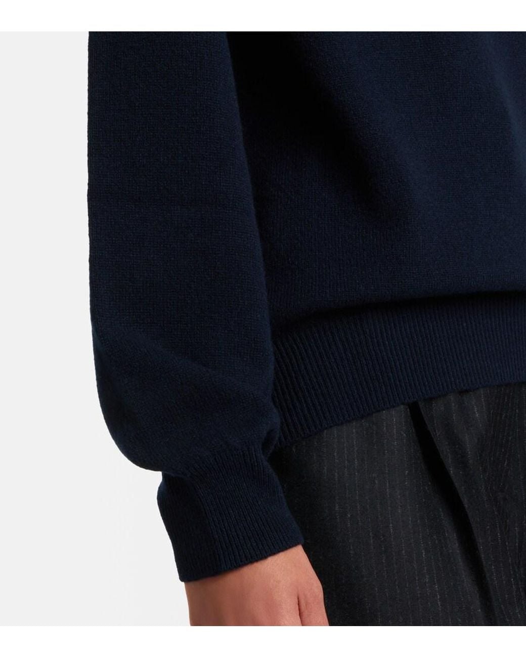 Blazé Milano Blue Highland Wool And Cashmere Polo Sweater