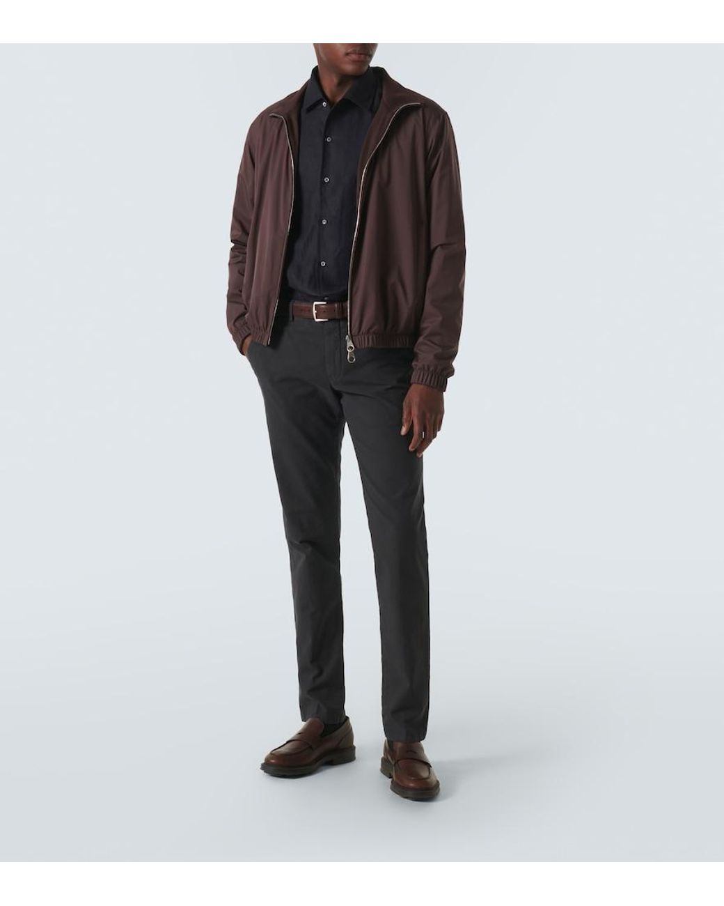 Loro Piana Blue Andre Linen Shirt for men
