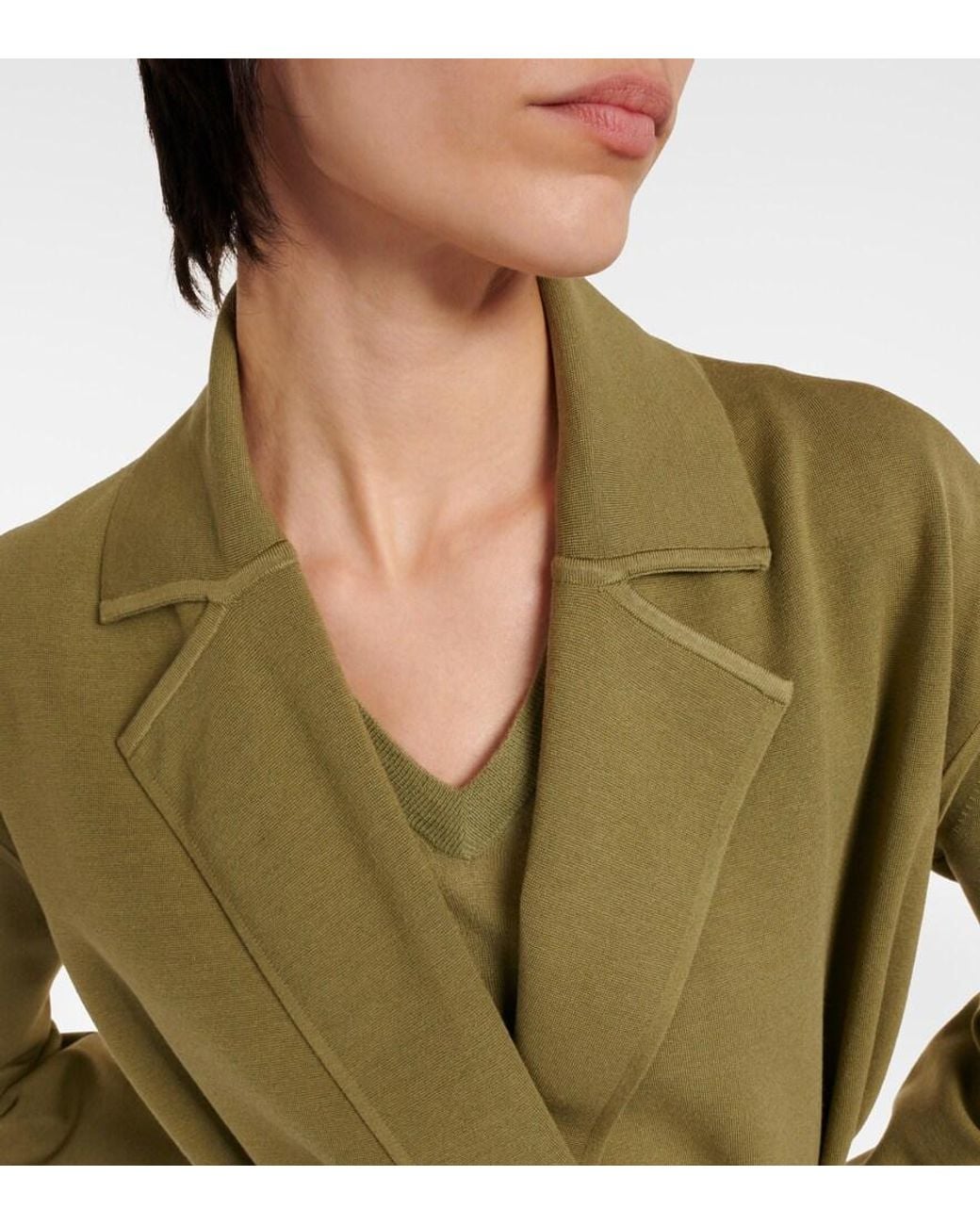 Joseph Green Silk-Blend Wrap Coat