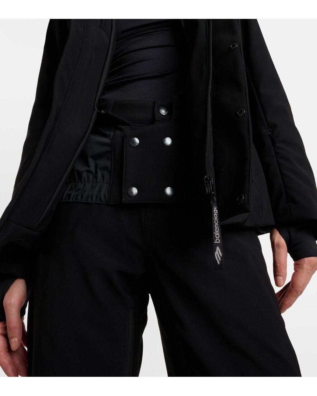 Balenciaga Black 3B Sports Icon Ski Jacket