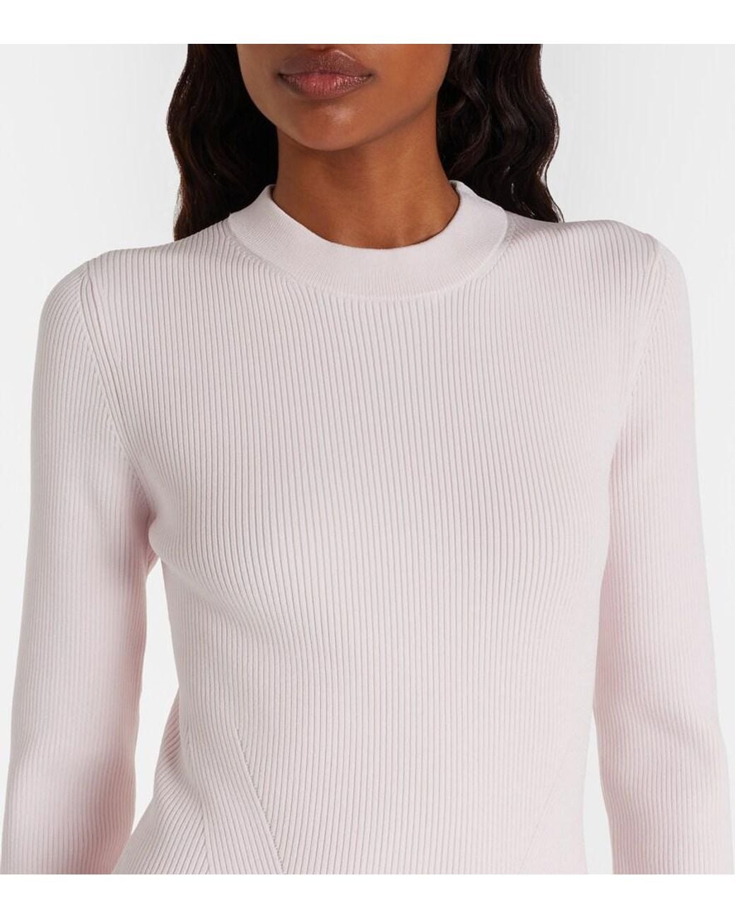 Jonathan Simkhai Pink Kenlie Ribbed-Knit Midi Dress