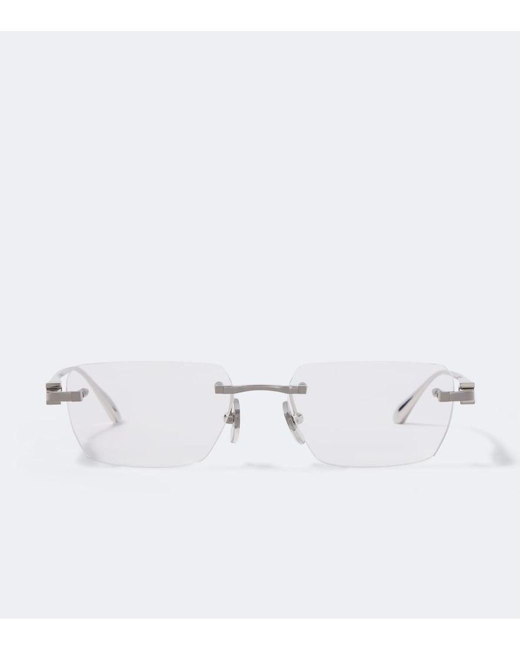 Cartier Metallic Signature C De Cartier Rectangular Glasses for men