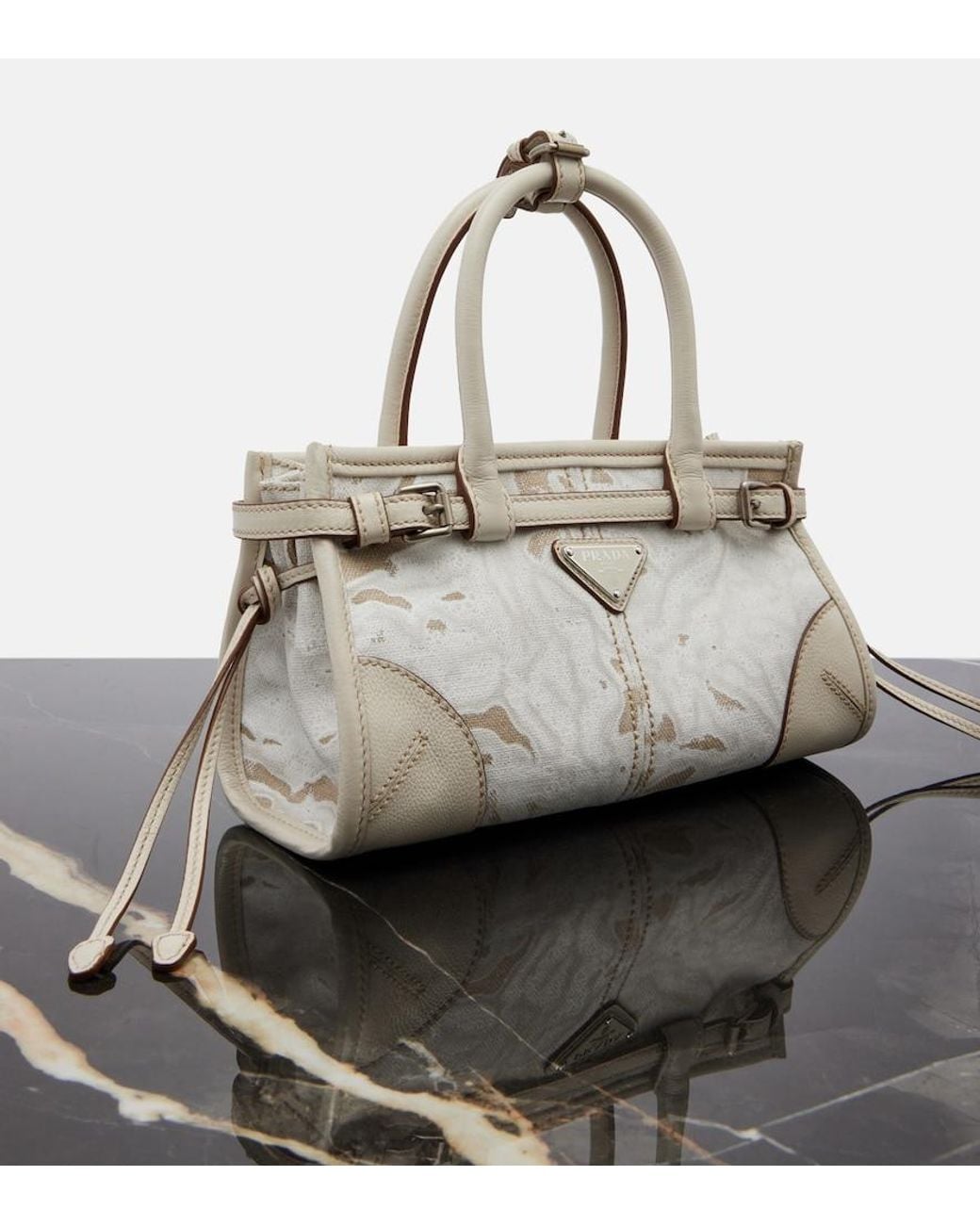 Borsa Bonnie Small di Prada in White