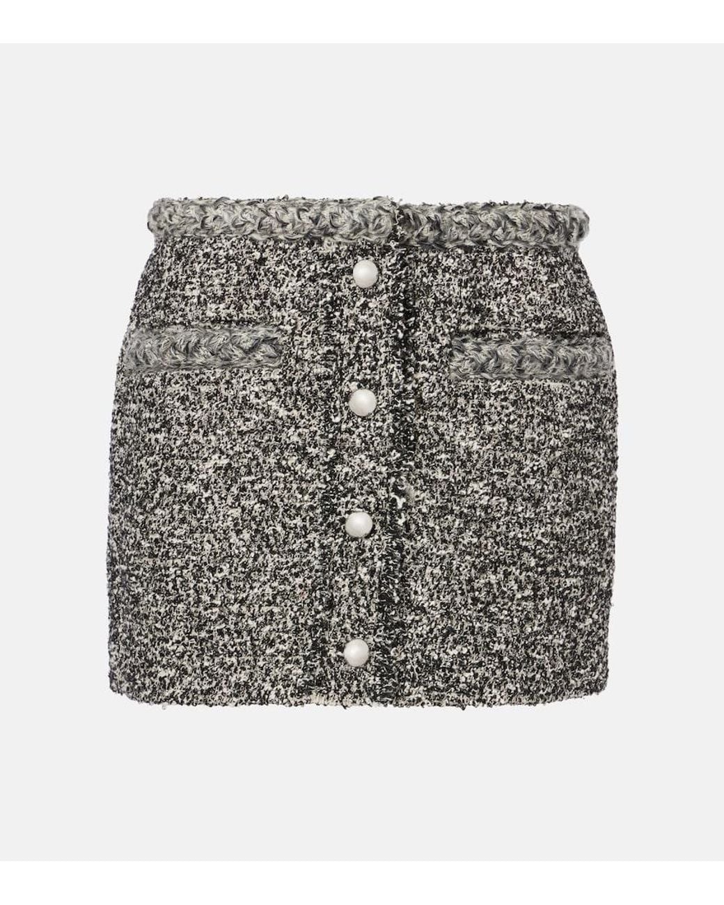Isabel Marant Gray Gleny Tweed Miniskirt