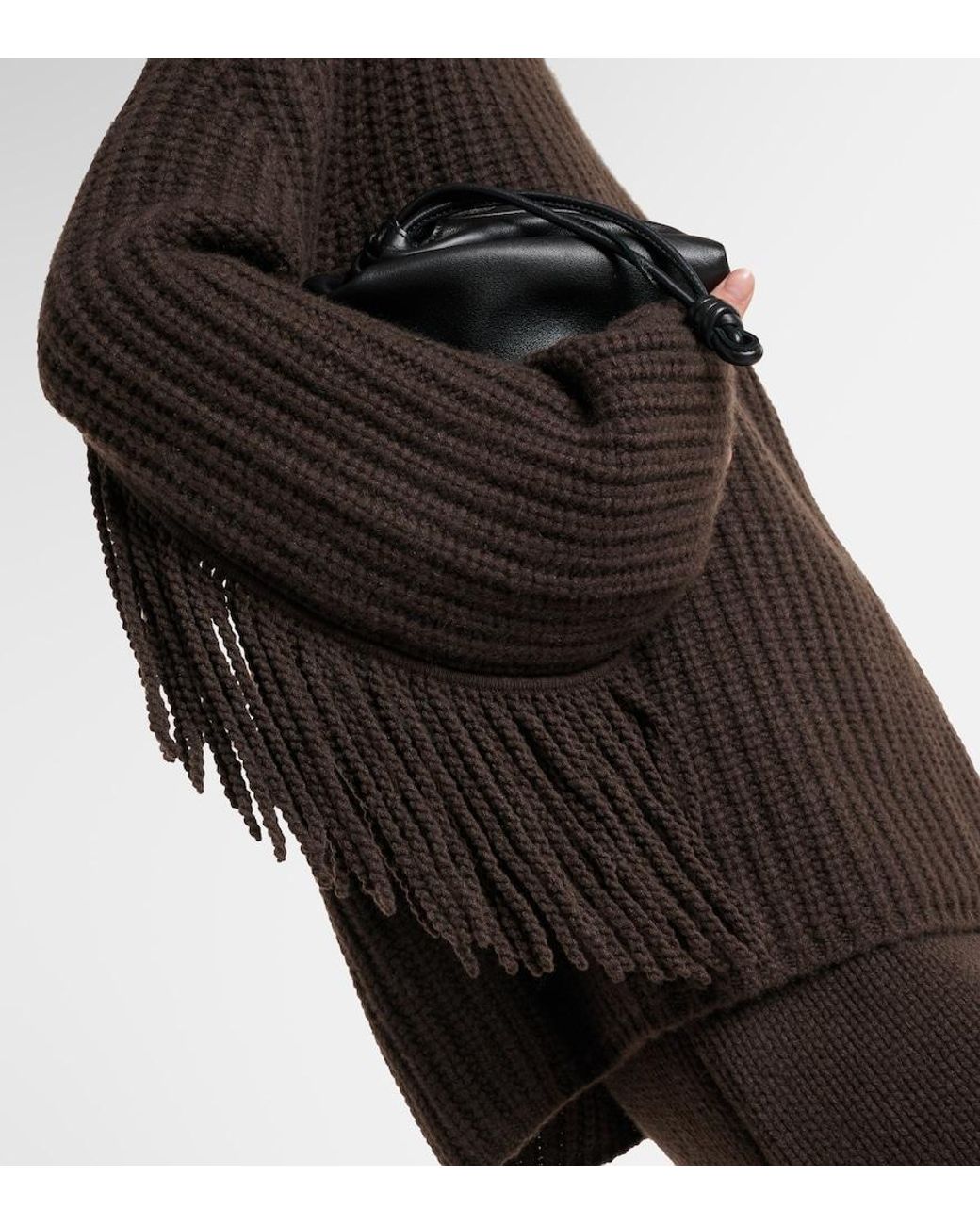 Lisa Yang Black Hilma Fringed Oversized Sweater