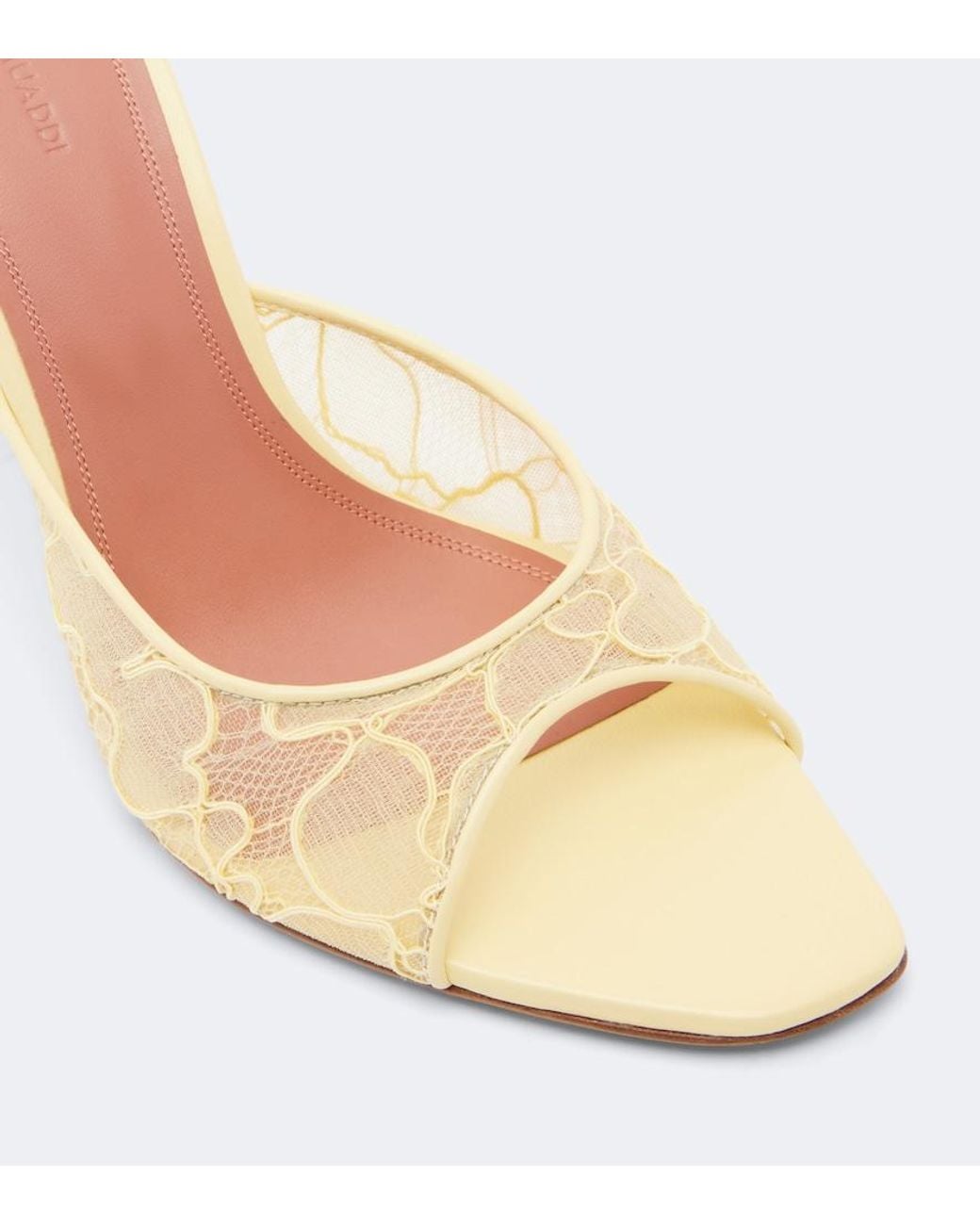 AMINA MUADDI Natural Alexa Lace Mules