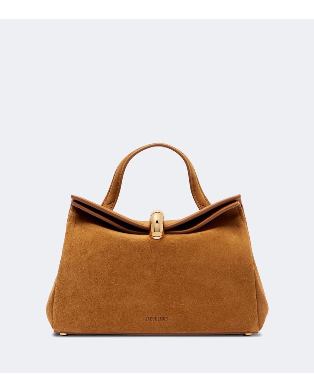 Jacquemus Brown Valerie Small Suede Top-Handle Bag