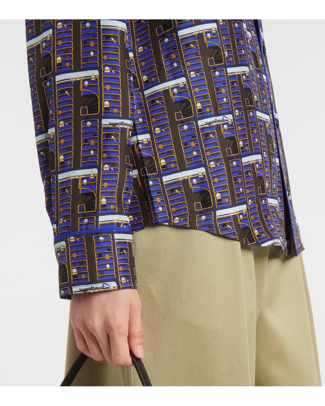 Burberry Blue Silk Shirt