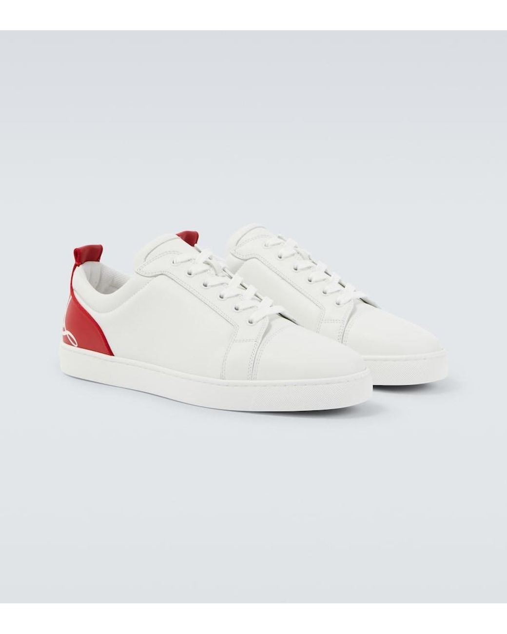 Christian Louboutin White Fun Louis Junior Leather Sneaker for men