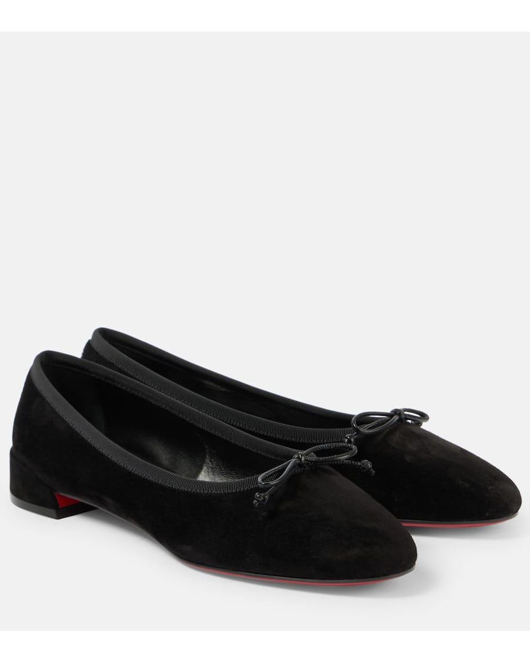 Black suede ballet flats hot sale