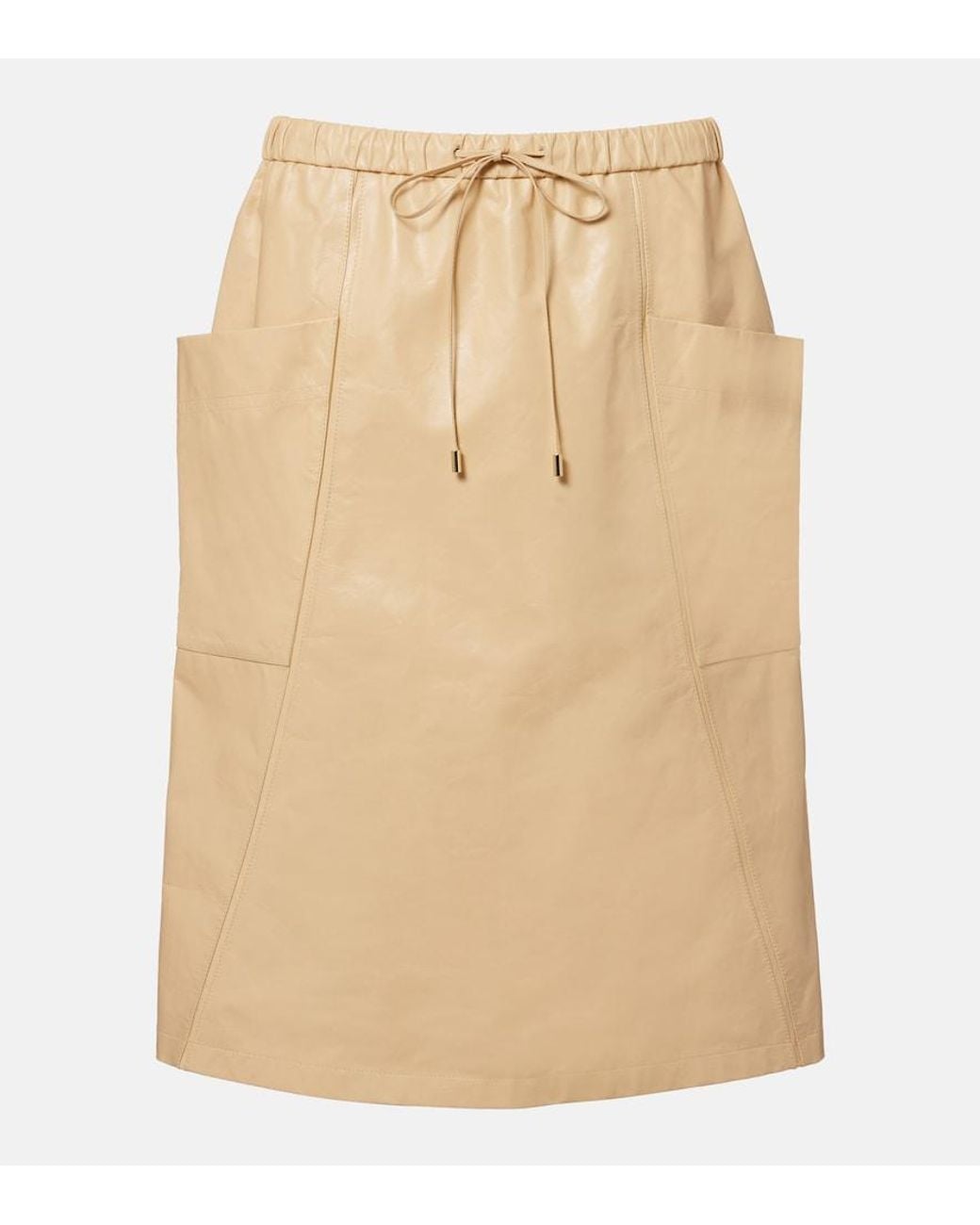 Alaïa Natural Leather Pencil Skirt