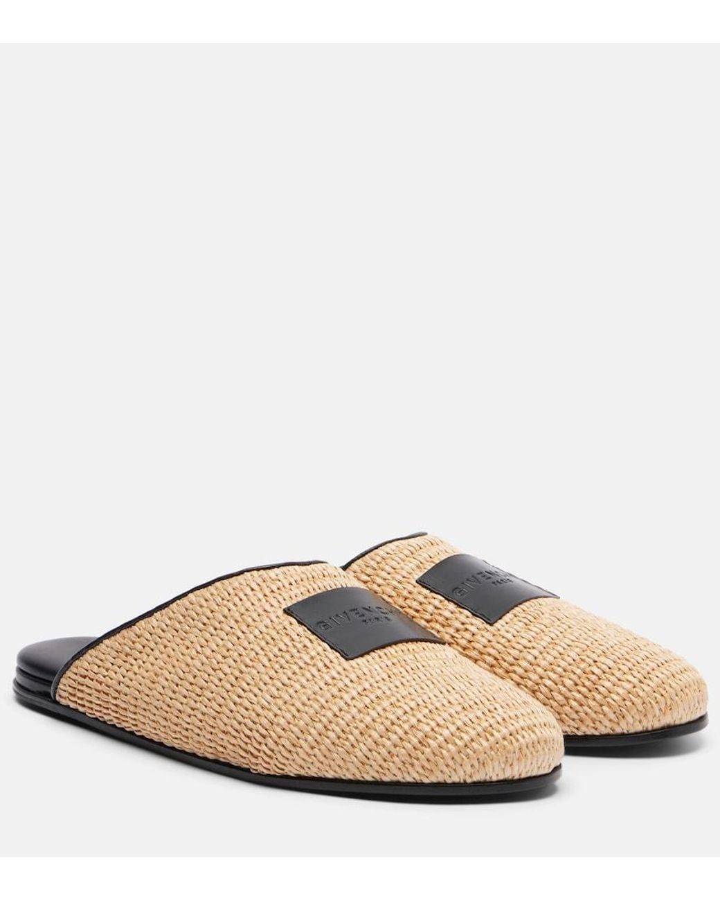 Givenchy Natural Slippers Label Mit Leder
