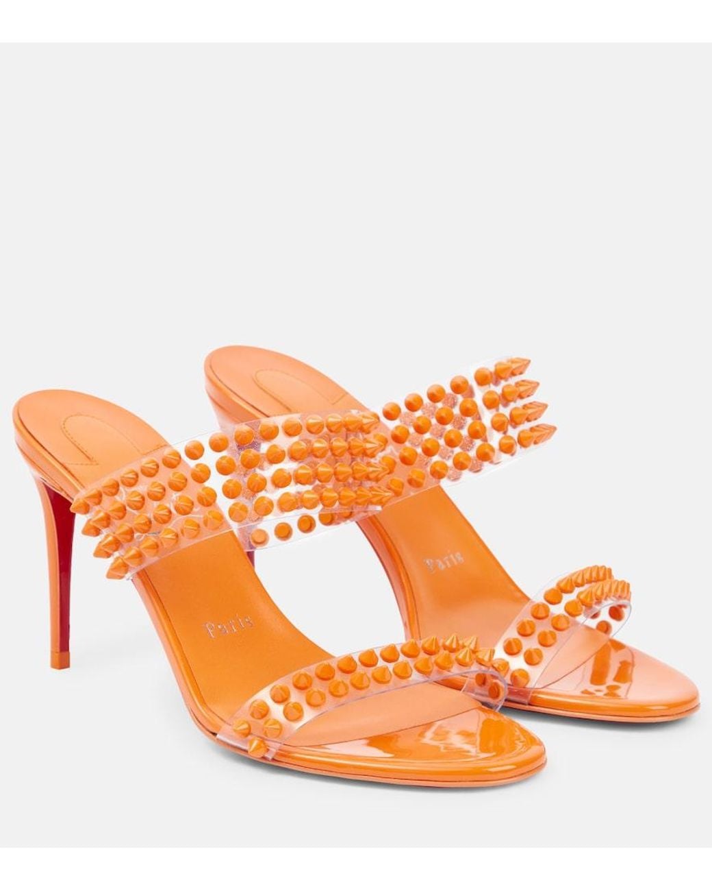 Christian Louboutin Multicolor Spike Only 85 Pvc And Leather Sandals
