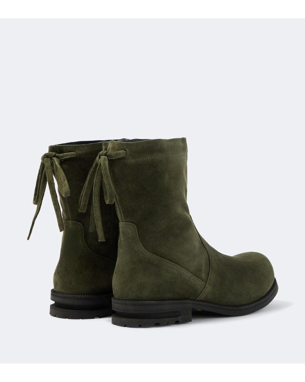 Kiko Kostadinov Green Farkas Suede Ankle Boots for men