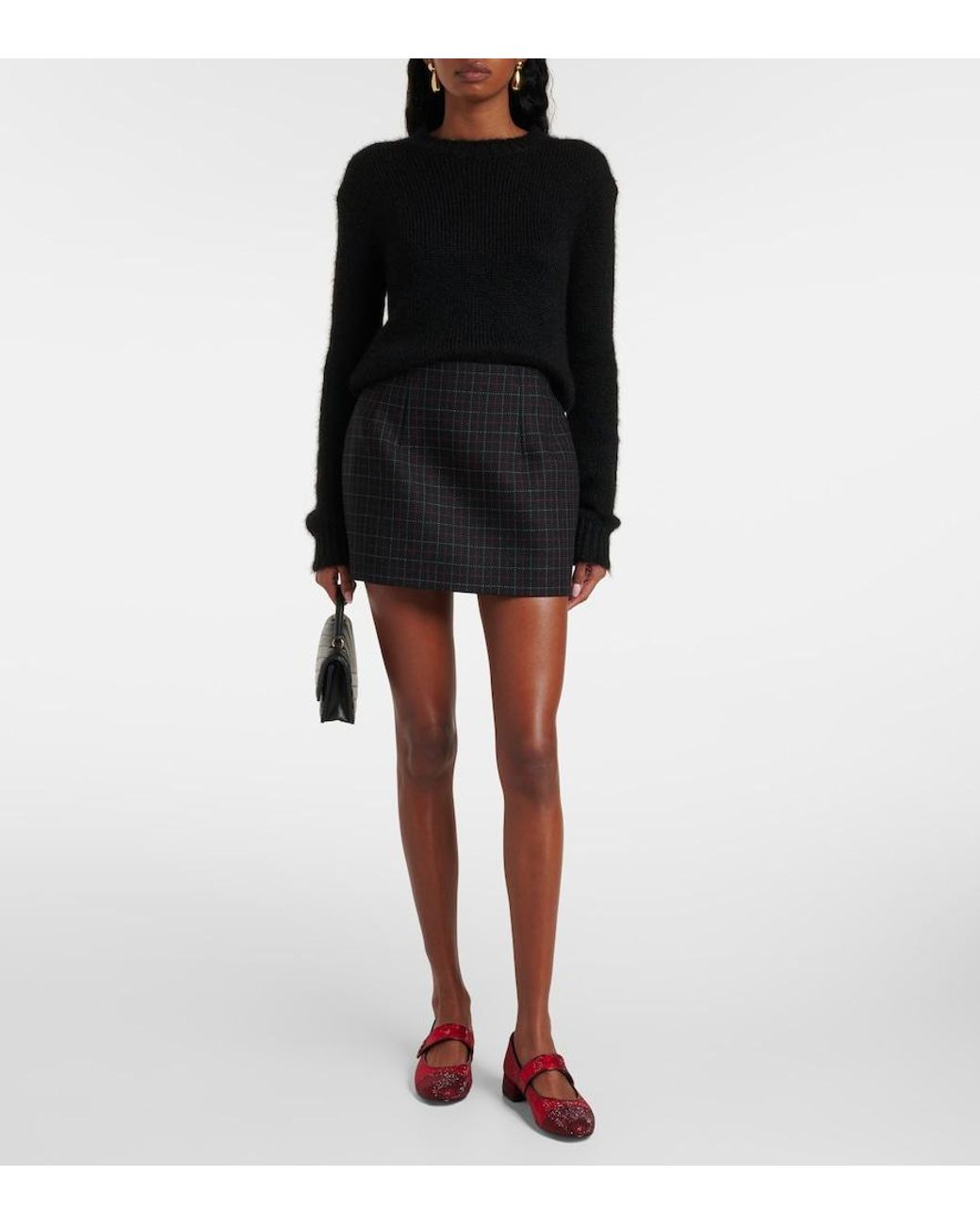 Tory Burch Red Embellished Leather Mary Jane Pumps