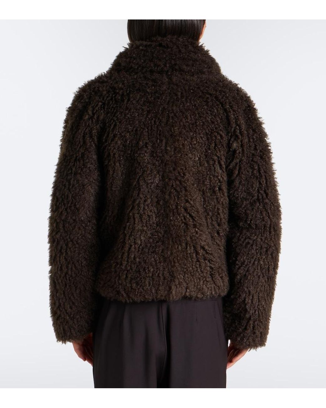 Vince Black Cropped Boucle Blouson Jacket